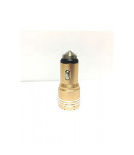TUTONICA TUTO-C808 DUAL PORT USB CAR CHARGER - GOLD 