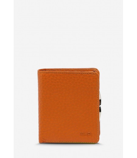 MAPI MP5139A Metal Clasp Lock Orange Wallet
