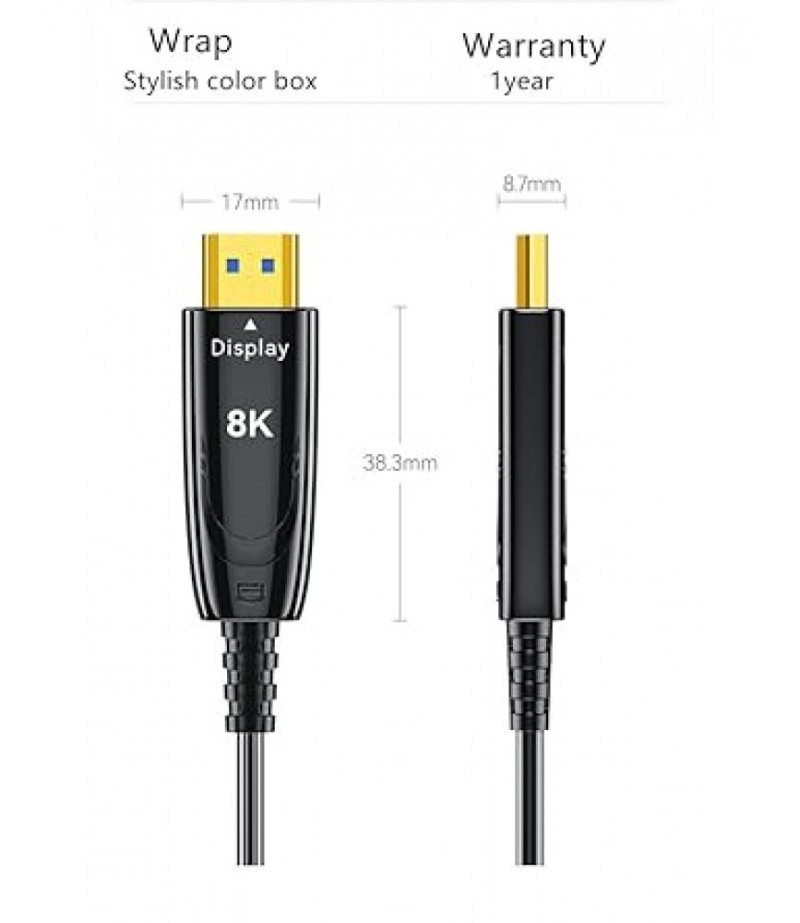 DTECH DT-HOF8030 8K HDMI FIBER CABLE 2.1V 30M
