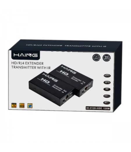 HAING HI-0120-HDE-120 HDMI/RJ45 Extender 1080p with IR 120M