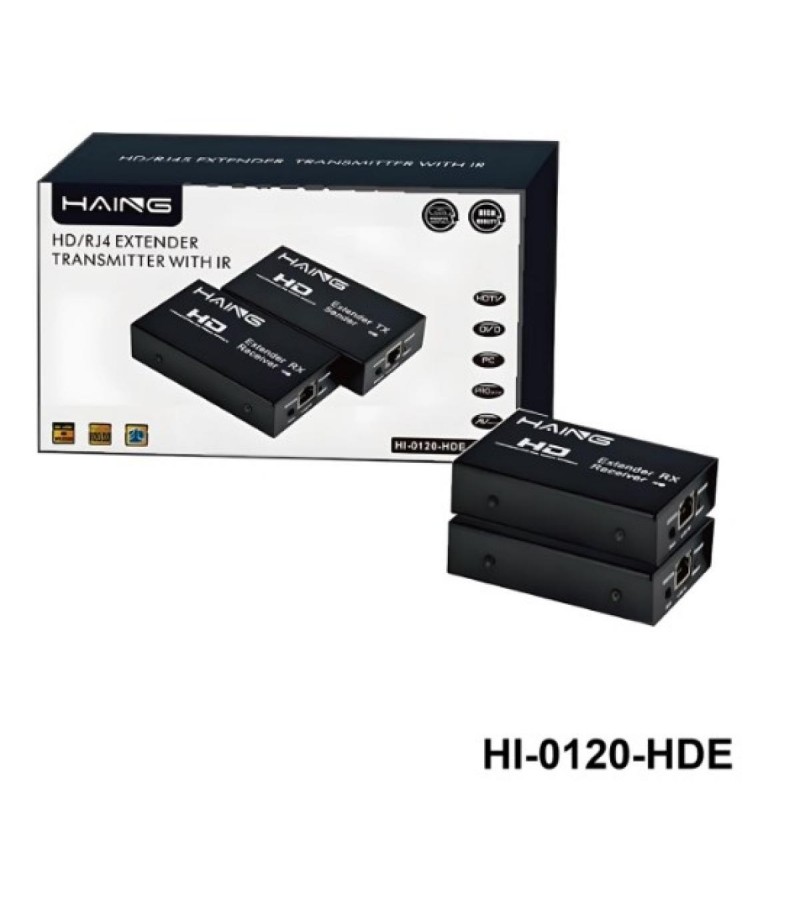 HAING HI-0120-HDE-120 HDMI/RJ45 Extender 1080p with IR 120M