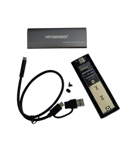 Haysenser M.2 Nvme & M.2 NGFF, M.2 SSD to USB3.1 Enclosure
