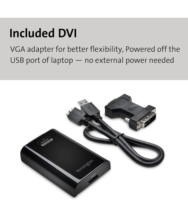 KENSINGTON USB 3.0 Multi-Display Adapter ( ADD SCREEN to Notebooks ) K33974WW