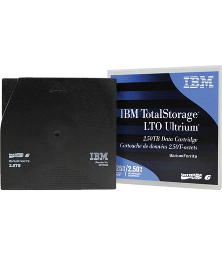 IBM LTO-6 Data Cartridge 2.5TB with label 00V7590