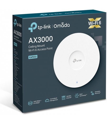TPLINK EAP650 CEILING MOUNT WIFI 6 ACCESS POINT