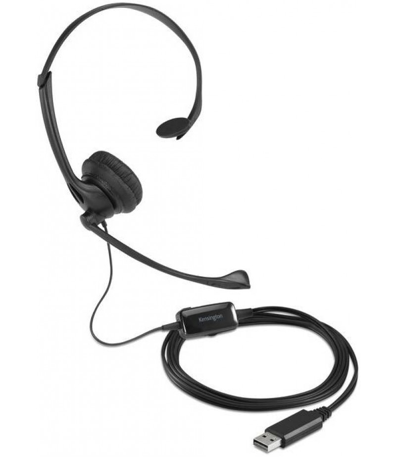 Kensington Classic USB-A Mono Headset with Mic and Volume Control K80100WW