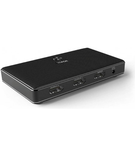 Mowsil 1 x 2 Port 4K@ 30Hz 1.4 HDMI Splitter, Support 4K@30Hz, 1080P Resolution, Mini Portable Design, Easy to Use and Carry, Travel Friendly, Compatible with HDMI 1.4/1.3/1.2, Black | MOS112