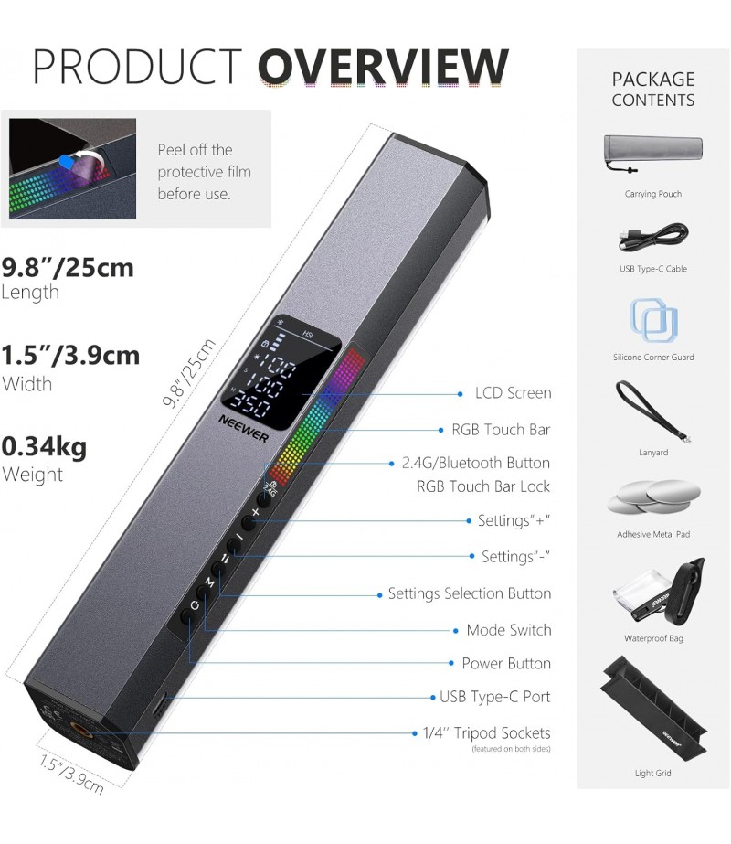 NEEWER RGB1 HANDHELD LED VIDEO LIGHT