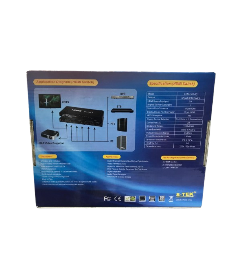 S-tek HDMI Switch 5 in 1