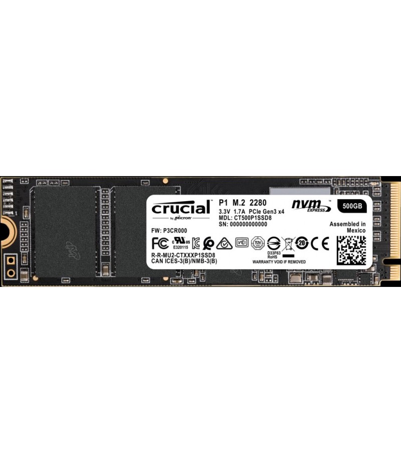 CRUCIAL 500GB P1 PCIE NVME M.2 SSD