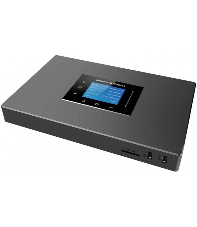 Grandstream UCM6302A IP PBX, Up to 1500 Users & 200 Concurrent Calls, Grandstream SIP Endpoints, 3 Gigabit Auto Sensing RJ45 Network Ports, Security Protection with Secure Boot, Gray | UCM6302A