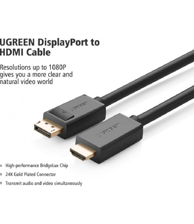 UGREEN DP Male to HDMI Male Cable 1.5m (Black) 10239
