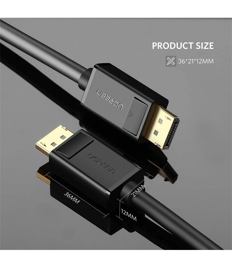 UGREEN DP Male to Male Cable 1m (Black) 10244