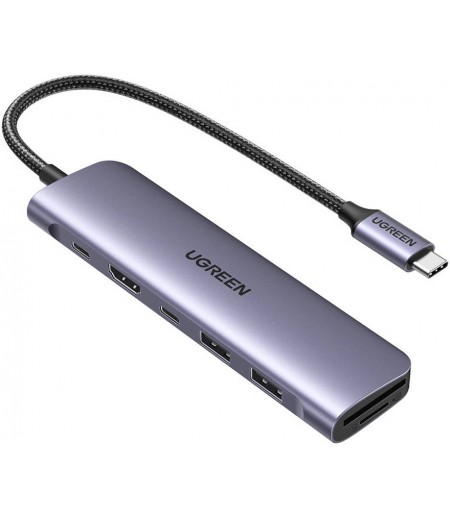 UGREEN Revodok 1071 7-in-1 USB-C To HDMI+2*USB 3.0 A+ USB-C+SD/TF+PD Converter 15214
