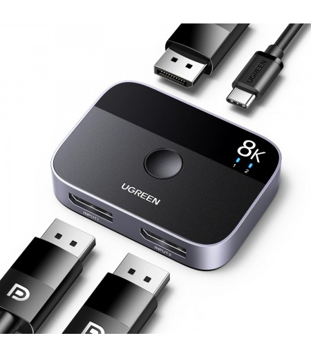 UGREEN 2in1 DisplayPort Bi-directional Switch 8k 15708