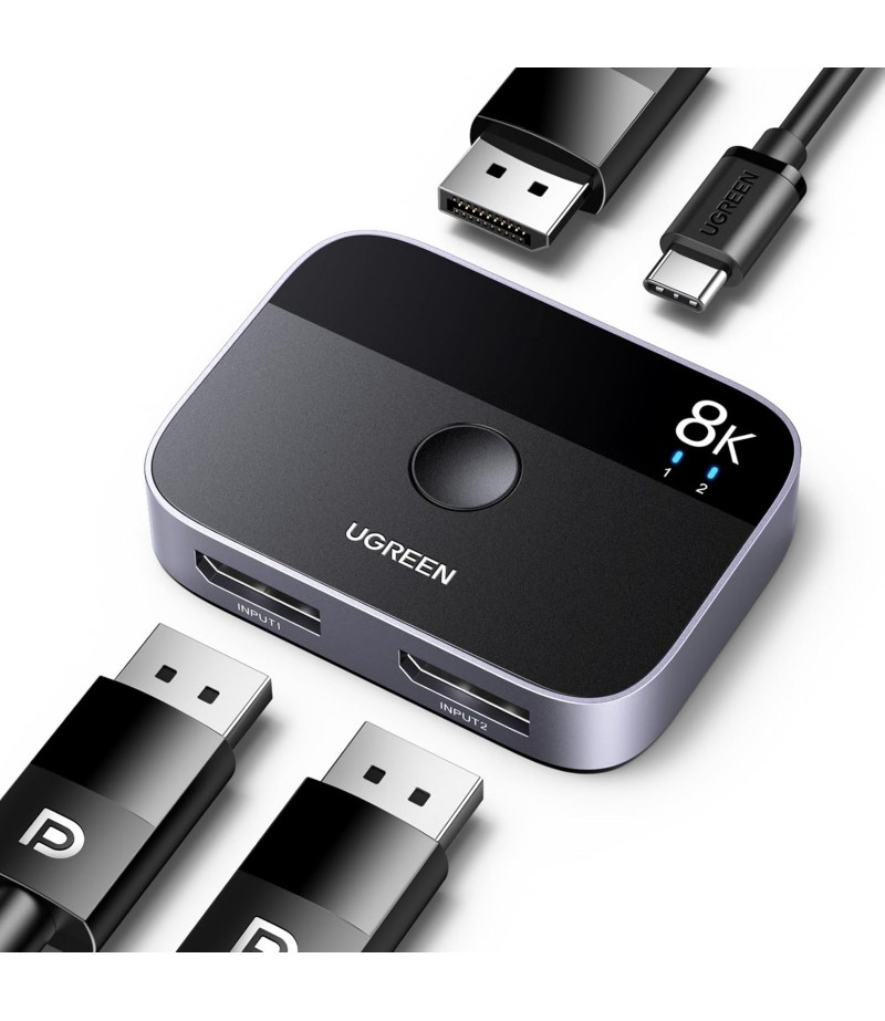 UGREEN 2in1 DisplayPort Bi-directional Switch 8k 15708