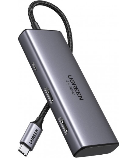 UGREEN USB-C to2*USB-A 3.0+USB-C 3.0+2*HDMI+PD port Converter 15852