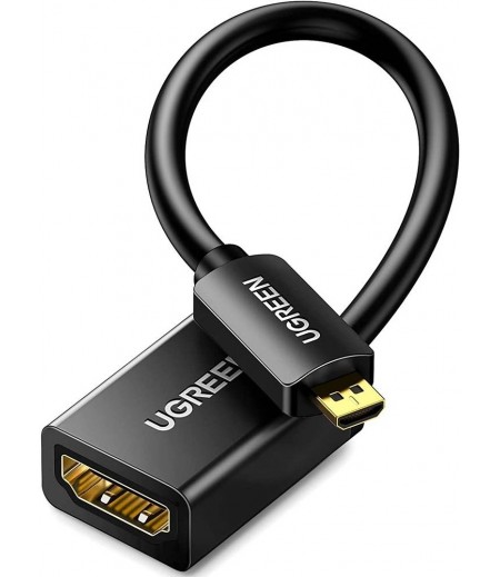 UGREEN Micro HDMI Male to HDMI Female Adapter Cable 22cm(Black) 20134