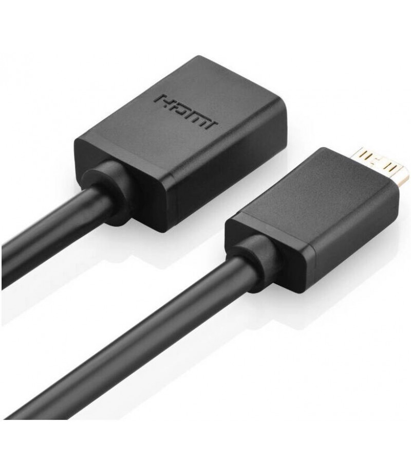 UGREEN Mini HDMI Male to HDMI Female Adapter Cable 22cm (Black) 20137