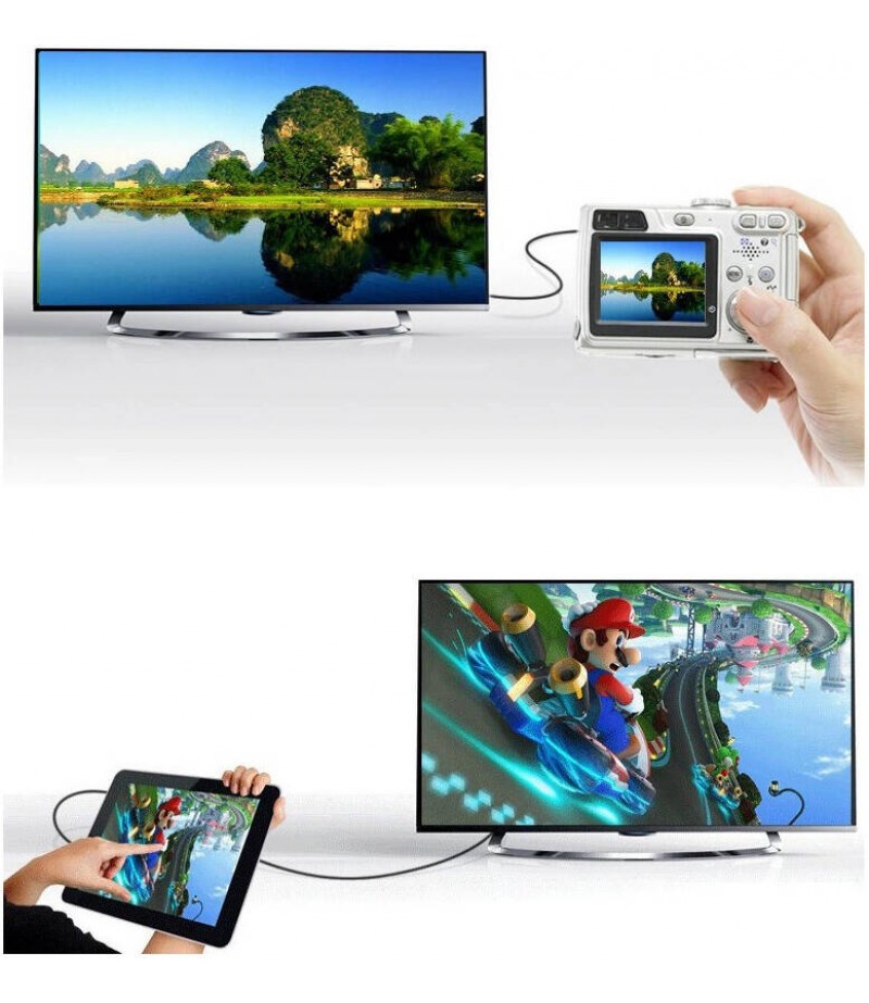 UGREEN Mini HDMI Male to HDMI Female Adapter Cable 22cm (Black) 20137