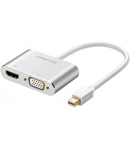 UGREEN Mini DP to HDMI + VGA Converter (Silver) 20421