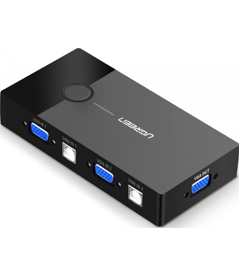 UGREEN 2-Port USB KVM Switch Box ABS Case 30357