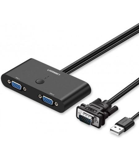 UGREEN 2 Port VGA Switcher (Black) 30711
