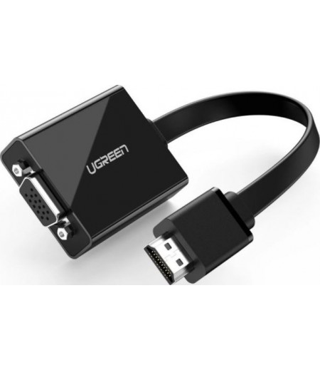 UGREEN HDMI to VGA Converter 25cm with Audio port (Black) 40248