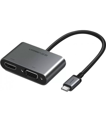 UGREEN USB-C to HDMI + VGA Adapter with PD (Space Gray) 50505
