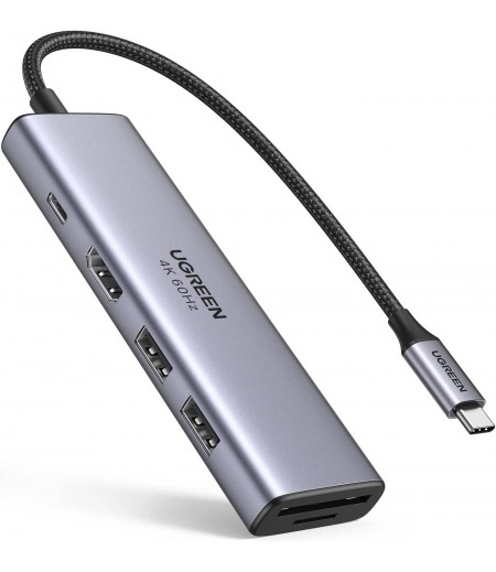 UGREEN USB-C To HDMI+2*USB 3.0 A+SD/TF+PD Converter -4k@60hz 60384