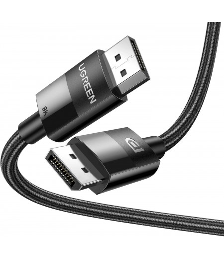 UGREEN DP 1.4 Male to Male Plastic Case Braided Cable 3m 80393