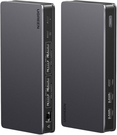 UGREEN USB-C to 2*USB 3.1+1*USB-C3.1+2*HDMI+2*DP+RJ45 Gigabit+PD port Converter 90912
