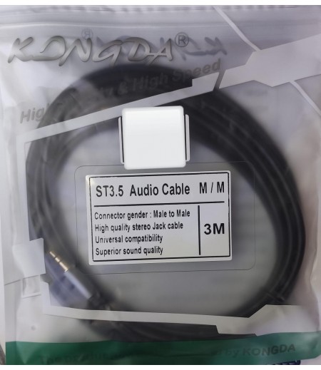 KONGDA AUDIO TO AUDIO ( AUDIO CABLE ) MALE MALE 3M