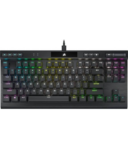 Corsair K70 RGB TKL Champion Series Optical Mechanical Gaming Keyboard, PBT Double Shot Pro, 87 Keys, 8,000hz Hyper Polling, 1.0mm Actuation Distance, 150 Million Keystrokes, Black | CH-911901A-NA