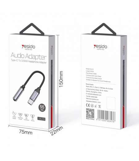 YAU20 Type-C to 3.5MM Aux Cord